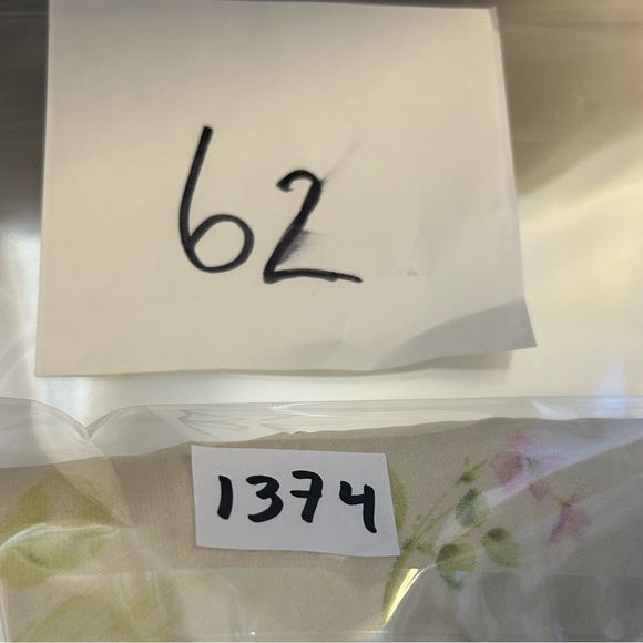 Y2K Giusy Made in Italy Top Blouse L 100% Silk Floral Lightweight Butter White - Picture 13 of 13